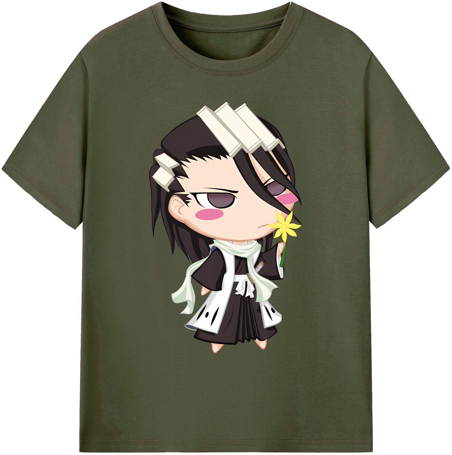 （画像用） ブリーチ くちき びゃくや BLEACH Kuchiki Byakuya 綿100％ メンズ半袖Tシャツ｜肌触りやわらか＆通気性